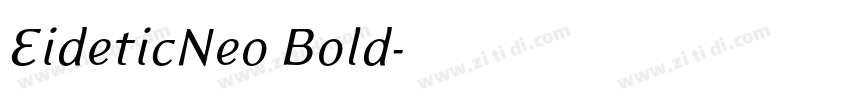EideticNeo Bold字体转换